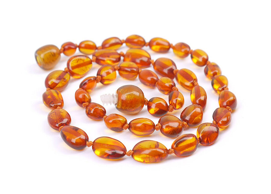 Collar y pulsera de ámbar para bebés, ideal para calmar la dentición de manera natural y segura