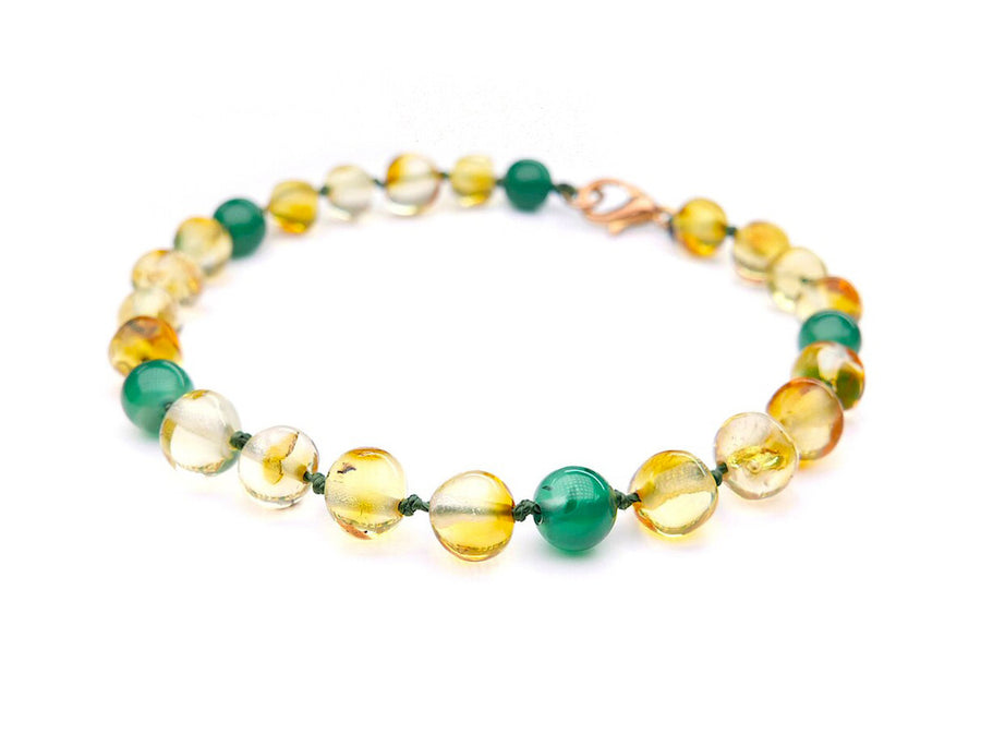 Pulsera de ámbar verde claro para mujer en España