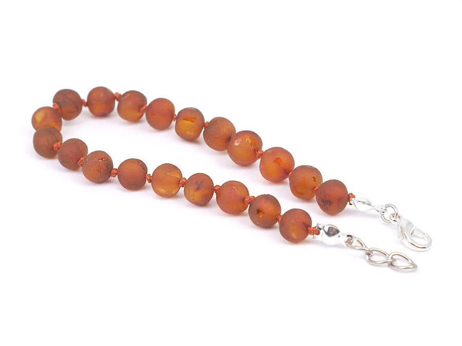 Pulsera de ámbar natural color coñac, alivio efectivo para el malestar de la dentición