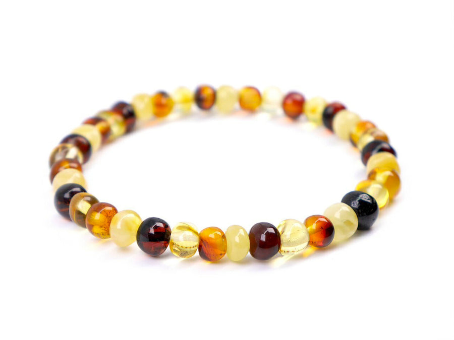 Pulsera elástica de ámbar para adultos