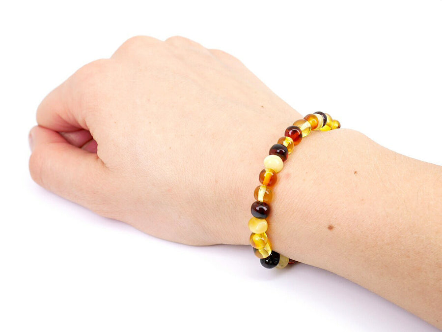 Pulsera curativa de ámbar genuino certificada