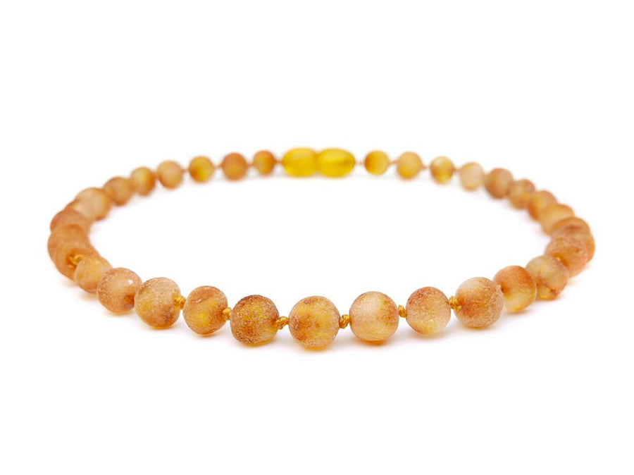 Tobillera de ámbar báltico crudo miel con cuentas barrocas, joyería natural para adultos