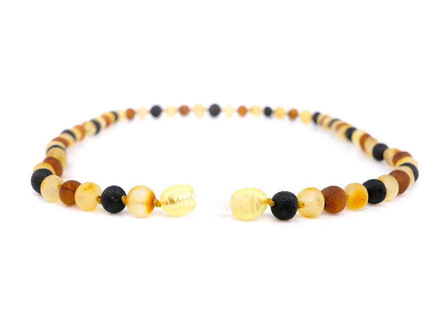Joyería de ámbar báltico auténtico sin pulir, collar multicolor para bienestar y equilibrio