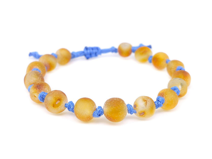 Pulsera ajustable de dentición para bebé en ámbar natural color miel