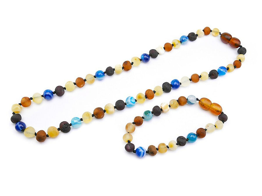Collar de dentición de ámbar certificado para niños y bebés. 100% ámbar báltico auténtico y natural