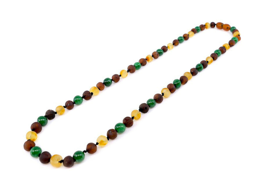Joyería curativa de ámbar y jade, collar perfecto para energía y protección espiritual