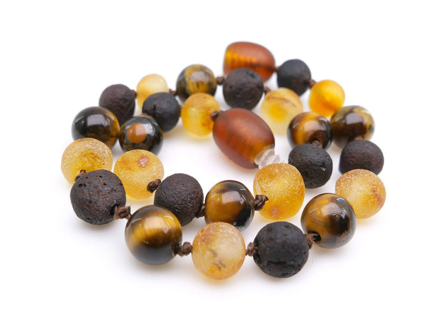 Pulsera de ámbar con cuentas barrocas redondeadas