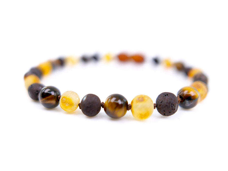 Pulsera curativa de ámbar genuino para adultos