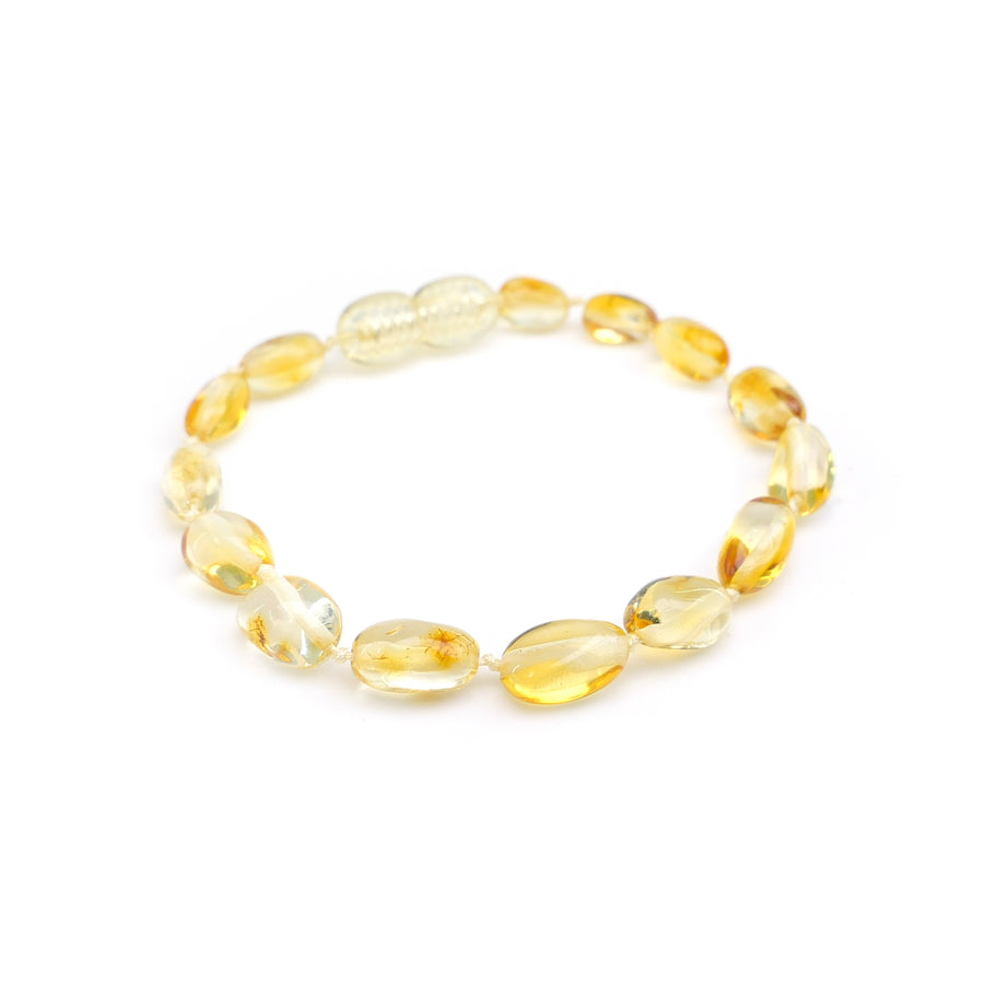 Pulsera de dentición para bebé hecha de ámbar báltico auténtico