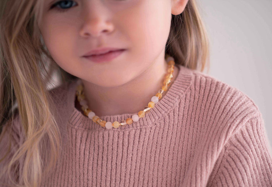 Collar de dentición de ámbar curativo para niños y niñas